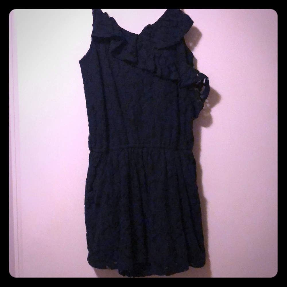Gurls blue lace romper
